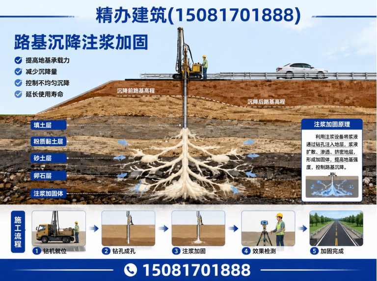 邯郸经济技术开发区回填土下沉注浆展示图