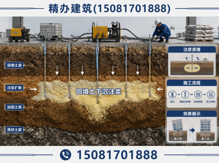 邯郸经济技术开发区基础下沉注浆顶升展示图